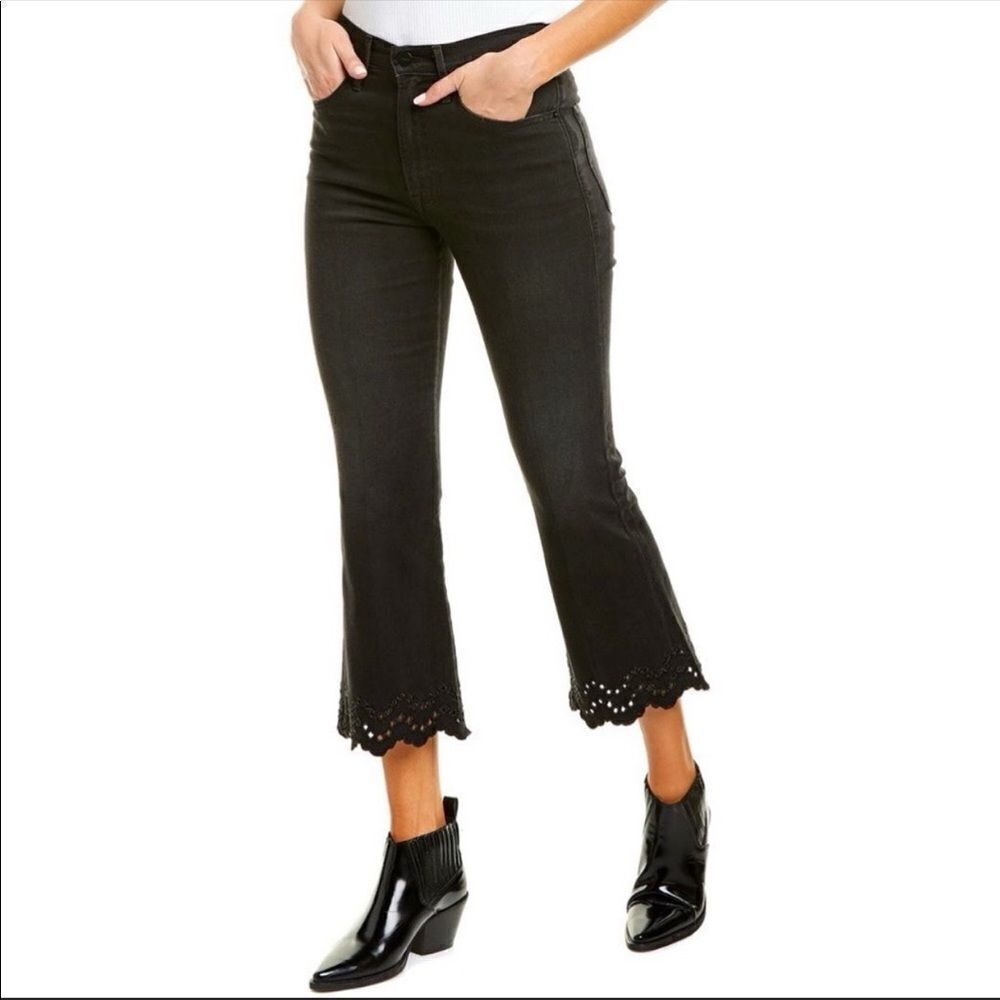Frame  Lacey Eyelet Crop Jeans - Picture 2 of 9